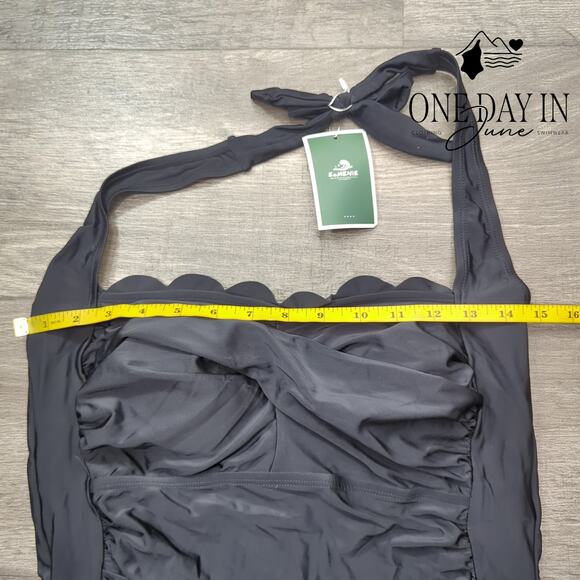 Eomenie Scallop Edge Tummy Control One Piece Swimsuiit Size XL - Picture 5 of 7